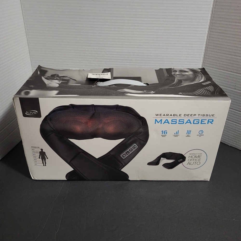 Shiatsu Back Neck and Shoulder Massager with Heat Deep Tissue 3D Kneading Pillow